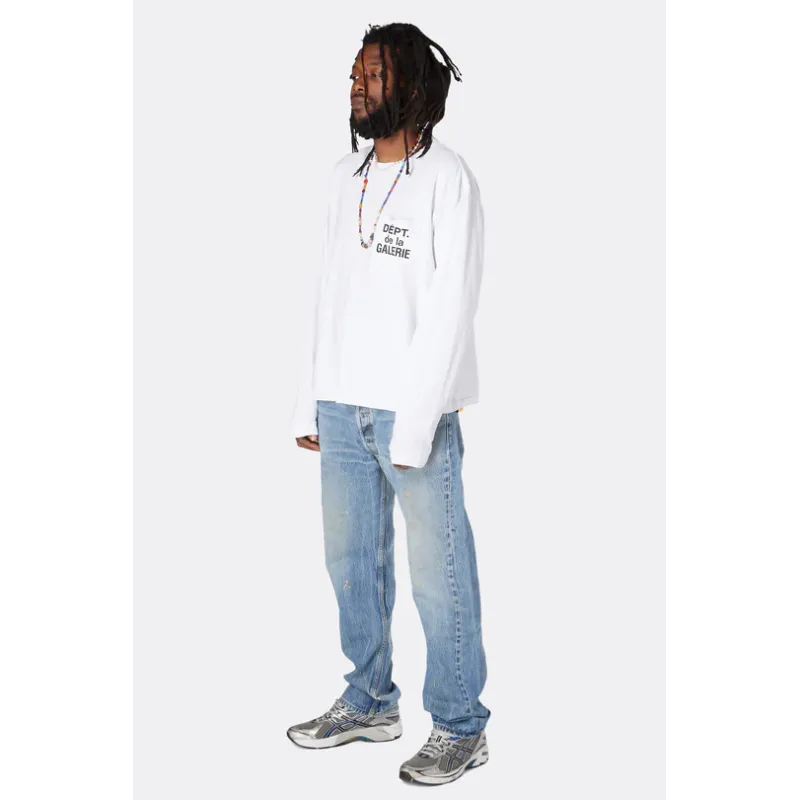 Gallery Dept. De La GALERIE L/S Pocket T-shirt White/Black