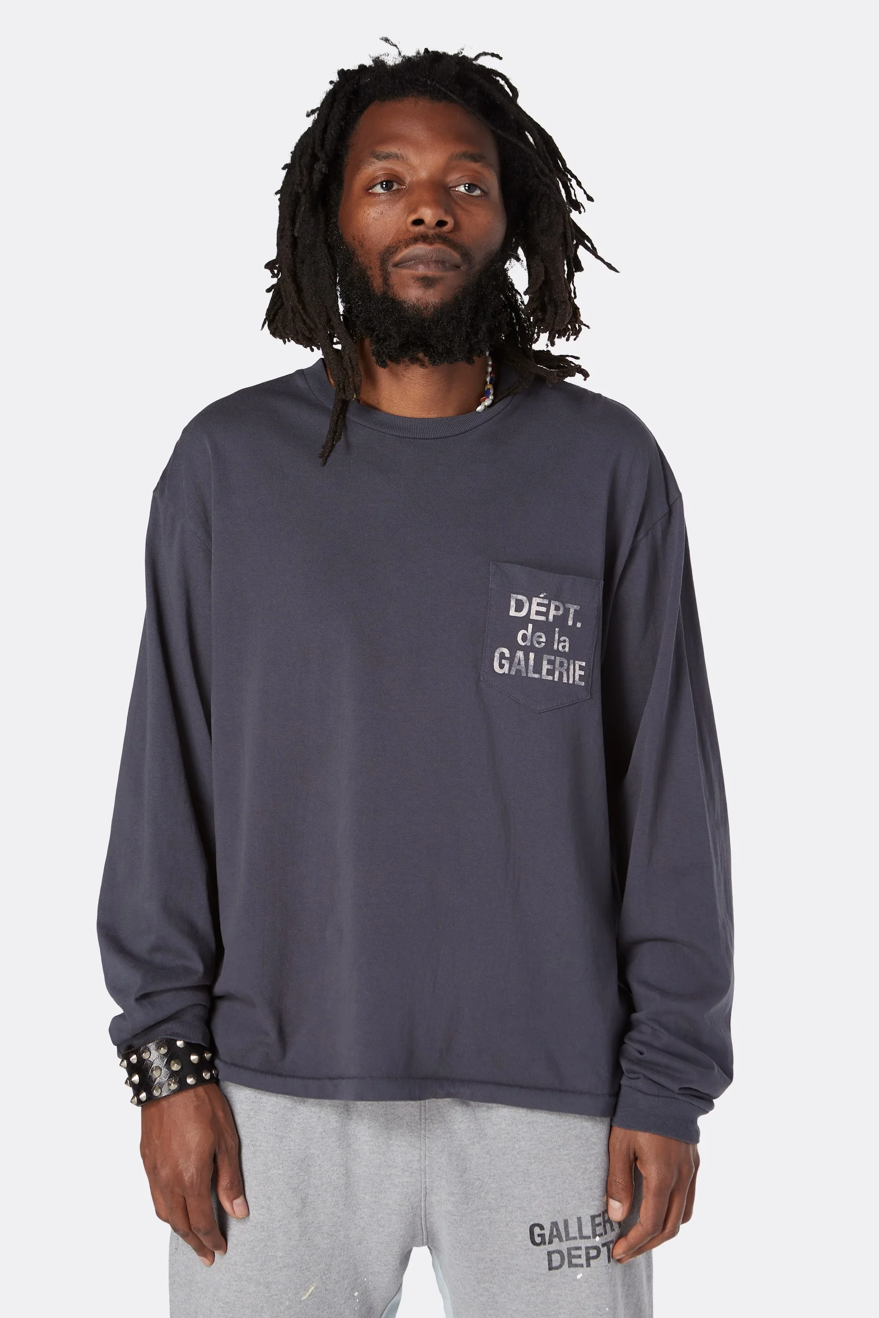 Gallery Dept. Dept. De La Galerie Long Sleeve Pocket T-shirt Black