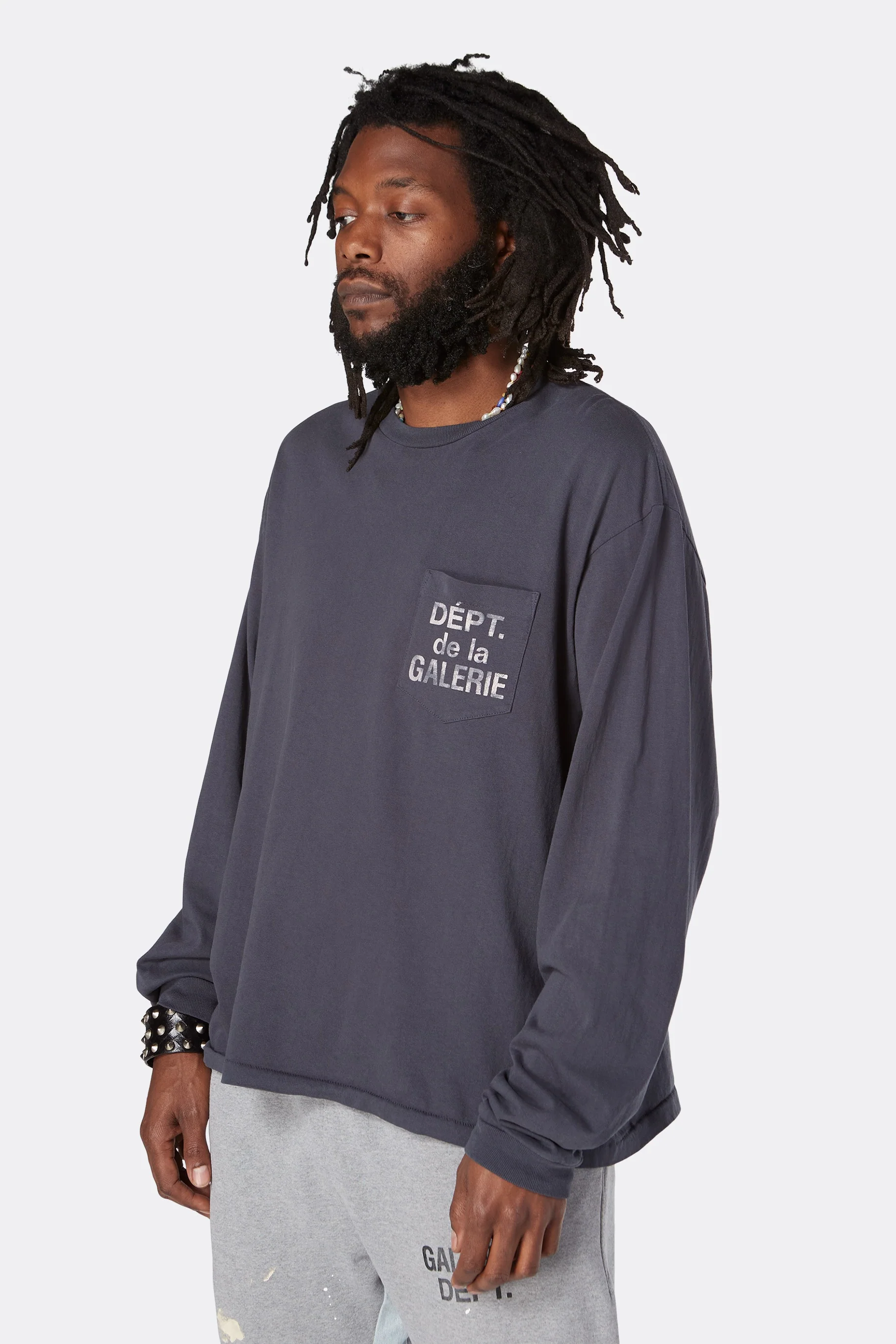 Gallery Dept. Dept. De La Galerie Long Sleeve Pocket T-shirt Black