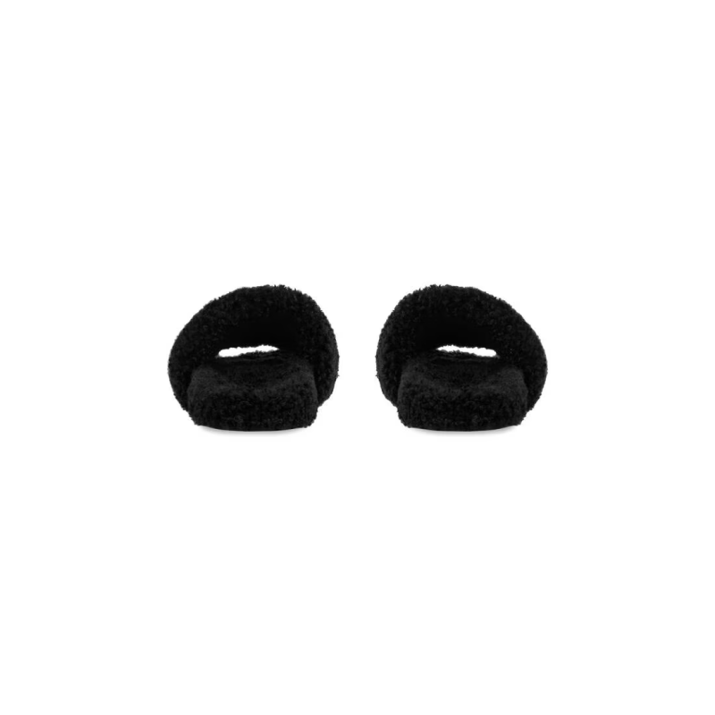 Balenciaga Furry Slides Black