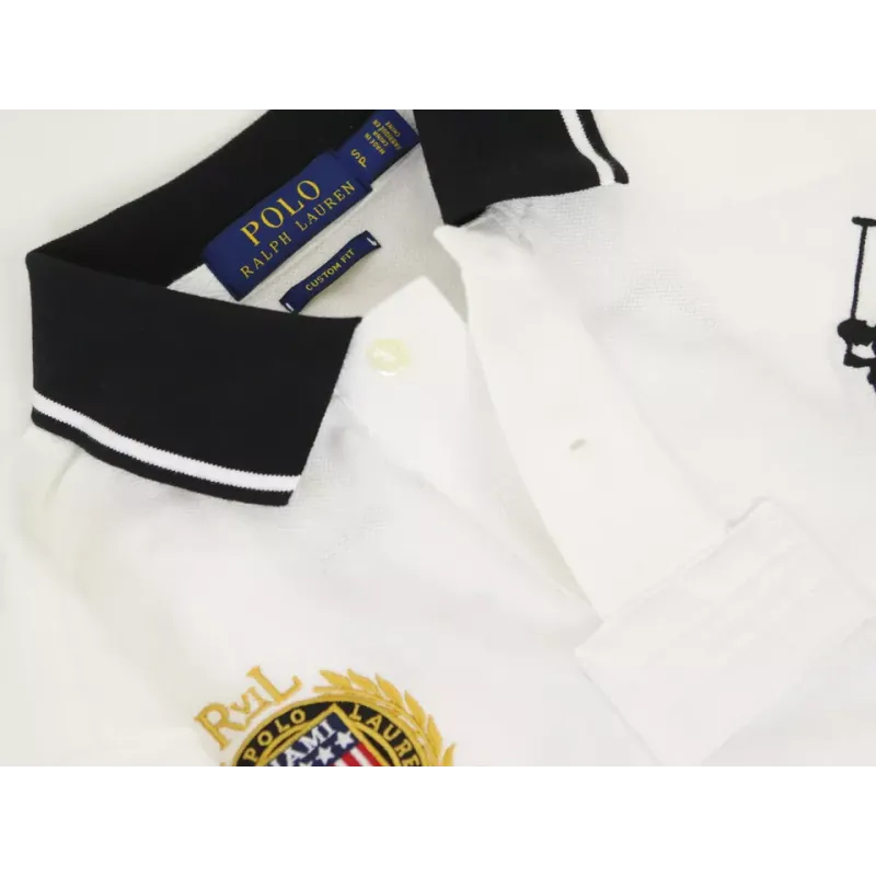 Polo Ralph Lauren Men's White Miami Custom Fit Polo Shirt