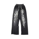 Hellstar Studios Racer Flare Black Sweatpants