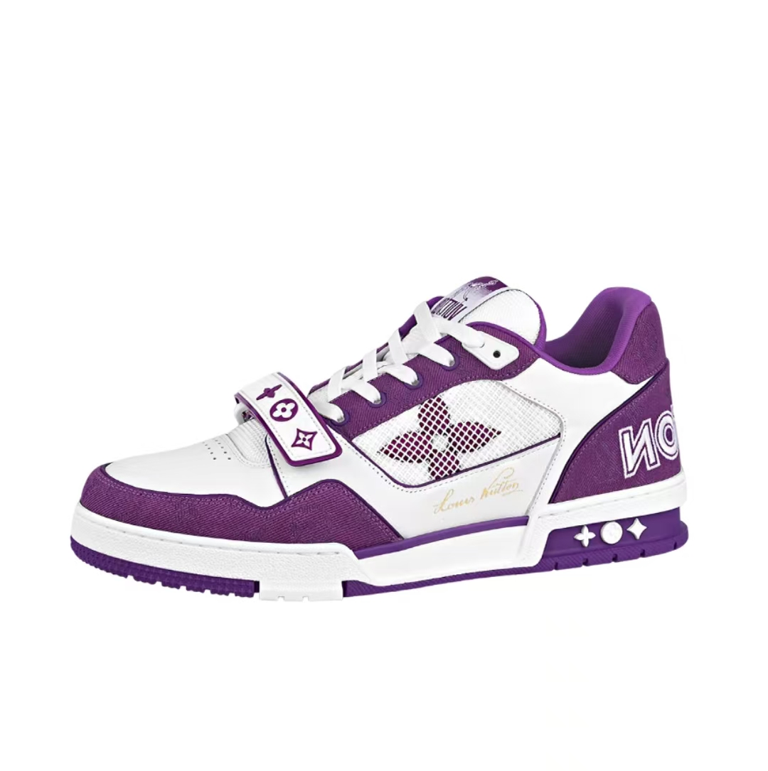 PK God Batch LOUIS VUITTON Trainer Monogram Strap White Purple