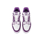 PK God Batch LOUIS VUITTON Trainer Monogram Strap White Purple