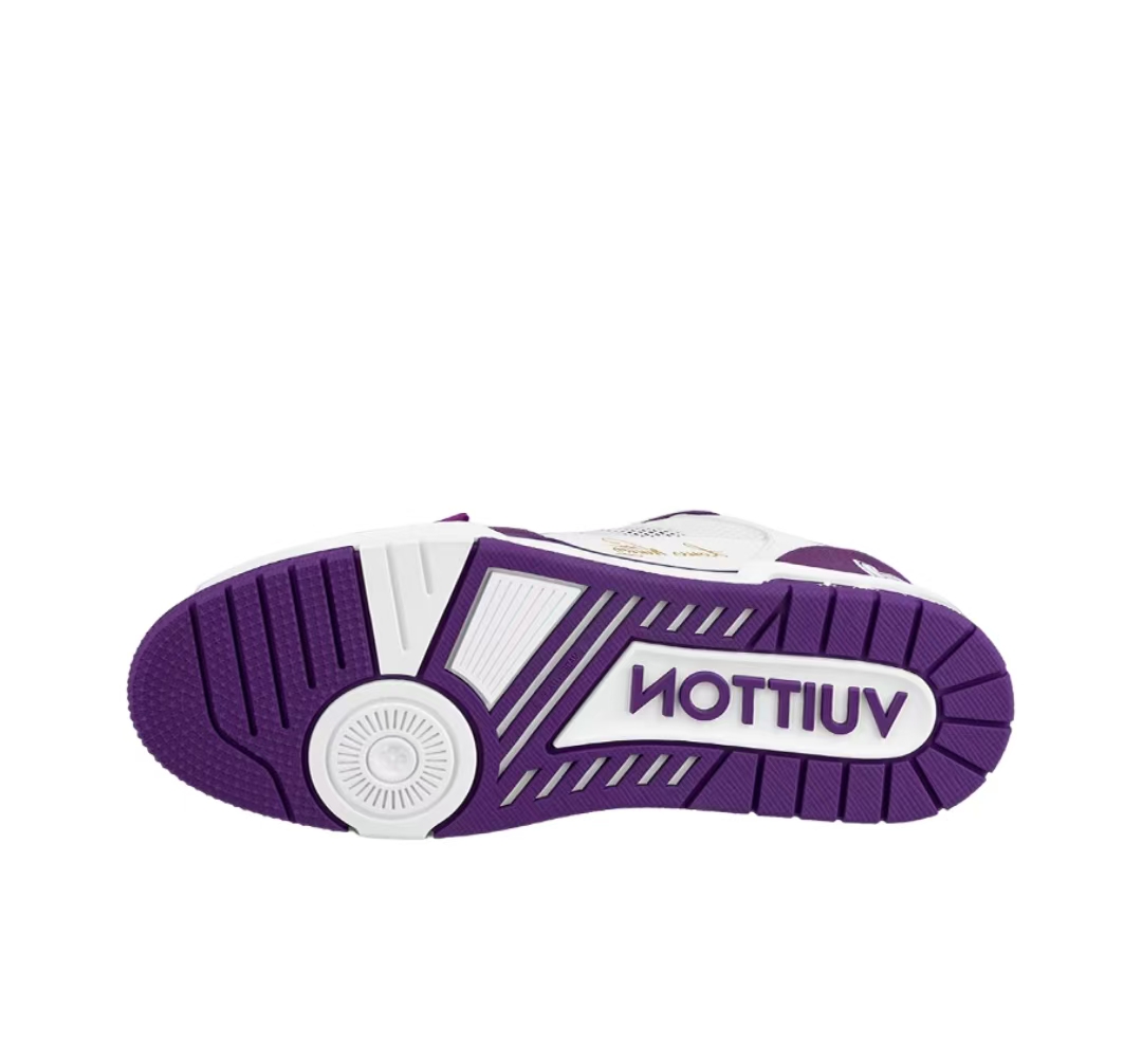 PK God Batch LOUIS VUITTON Trainer Monogram Strap White Purple