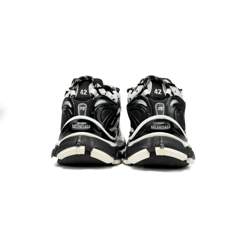 PK God Batch Balenciaga Runner Black White