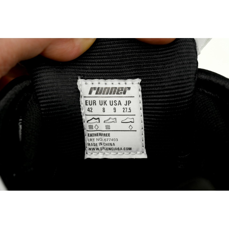 PK God Batch Balenciaga Runner Black White