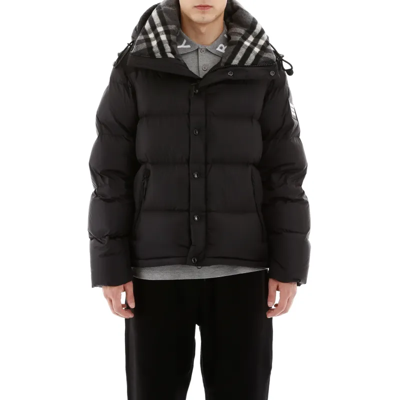 Burberry Hooded Puffer Jacket with Hood Black