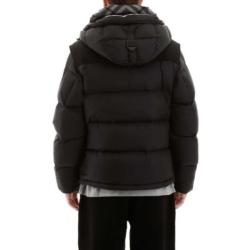 Burberry Hooded Puffer Jacket with Hood Black