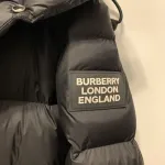 Burberry Hooded Puffer Jacket with Hood Black