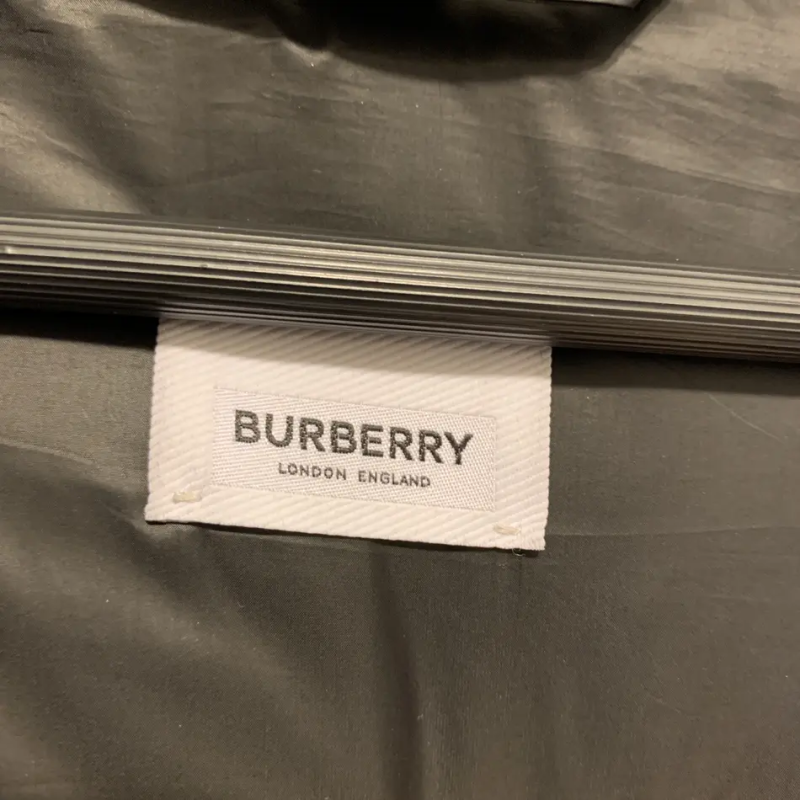 Burberry Hooded Puffer Jacket with Hood Blue