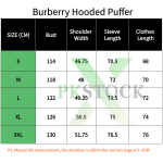 Burberry Hooded Puffer Jacket with Hood Blue