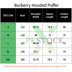 Burberry Hooded Puffer Jacket with Hood Black