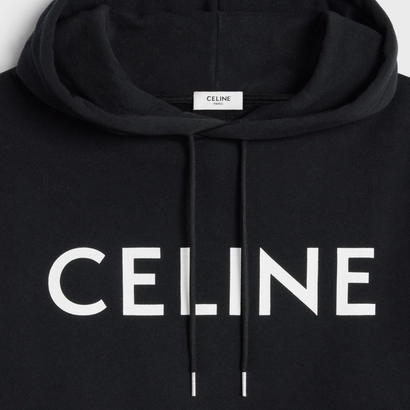 CELINE LOOSE HOODIE IN COTTON FLEECE