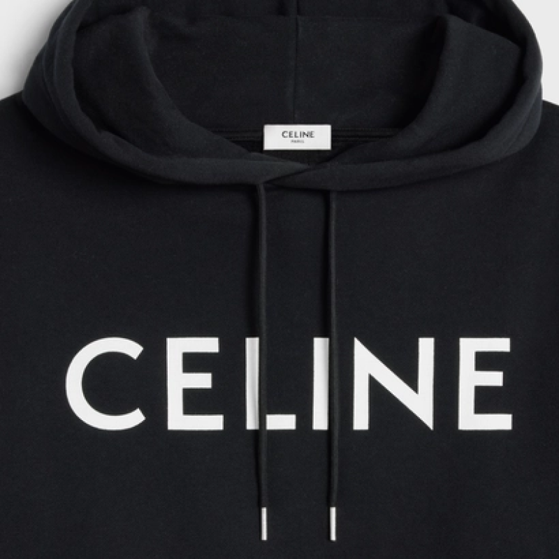 CELINE LOOSE HOODIE IN COTTON FLEECE