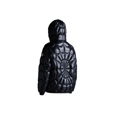 Moncler Violier Spider-Man Short Down Jacket Black 02