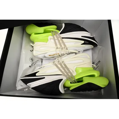 PK God Batch BALMAIN Multikolor Buty sportowe Black, white, and green YM1VJ309 02