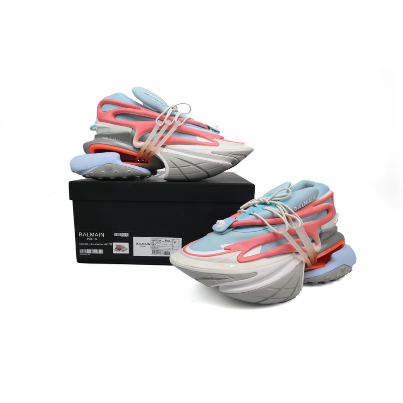 PK God Batch BALMAIN Multikolor Buty sportowe Grey Blue Red YM1VJ309