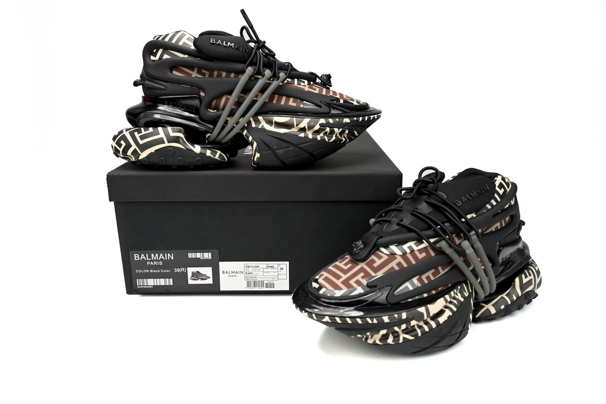 PK God Batch BALMAIN Multikolor Buty sportowe Lattice YM1VJ309