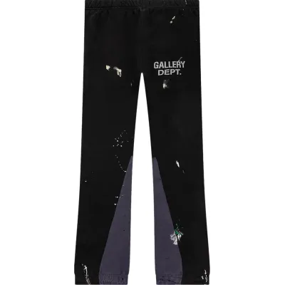 Gallery Dept. Logo Flare Sweatpants 'Washed Black' 01