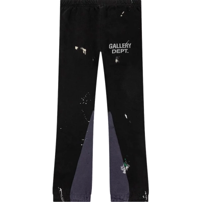 Gallery Dept. Logo Flare Sweatpants 'Washed Black' 01