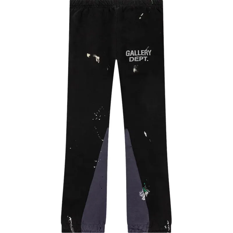 Gallery Dept. Logo Flare Sweatpants 'Washed Black'