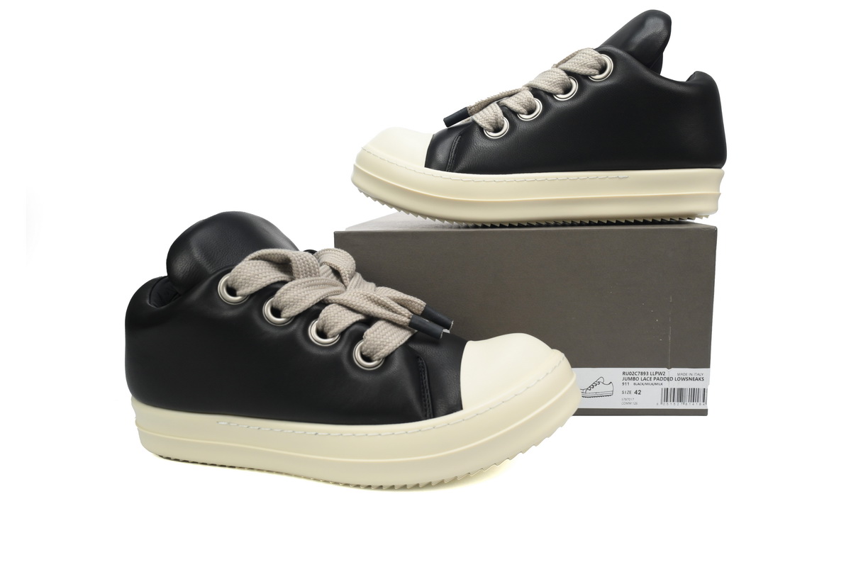 PK God Batch Rick Owens Luxor Jumbo Padded Low 'Black Milk'