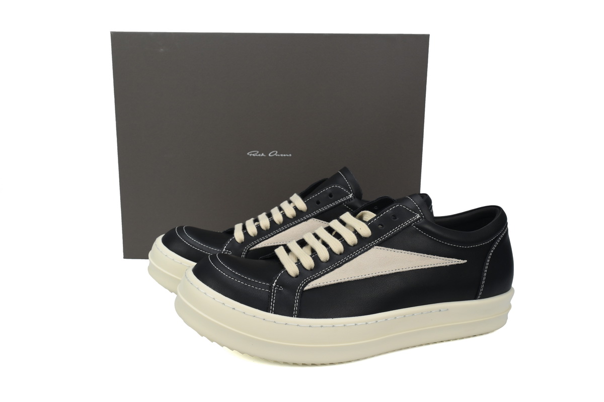 PK God Batch Rick Owens Luxor Vintage Low Black Milk RP02C1888LCGLVS-911