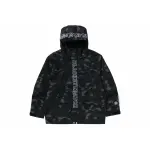 BAPE Black Eye Patch Color Camo Shark Full Zip Hoodie Black