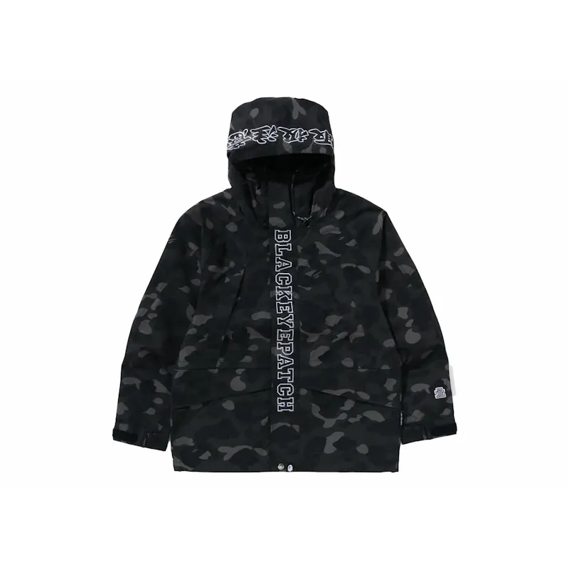 BAPE Black Eye Patch Color Camo Shark Full Zip Hoodie Black