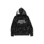 BAPE Black Eye Patch Color Camo Shark Full Zip Hoodie Black