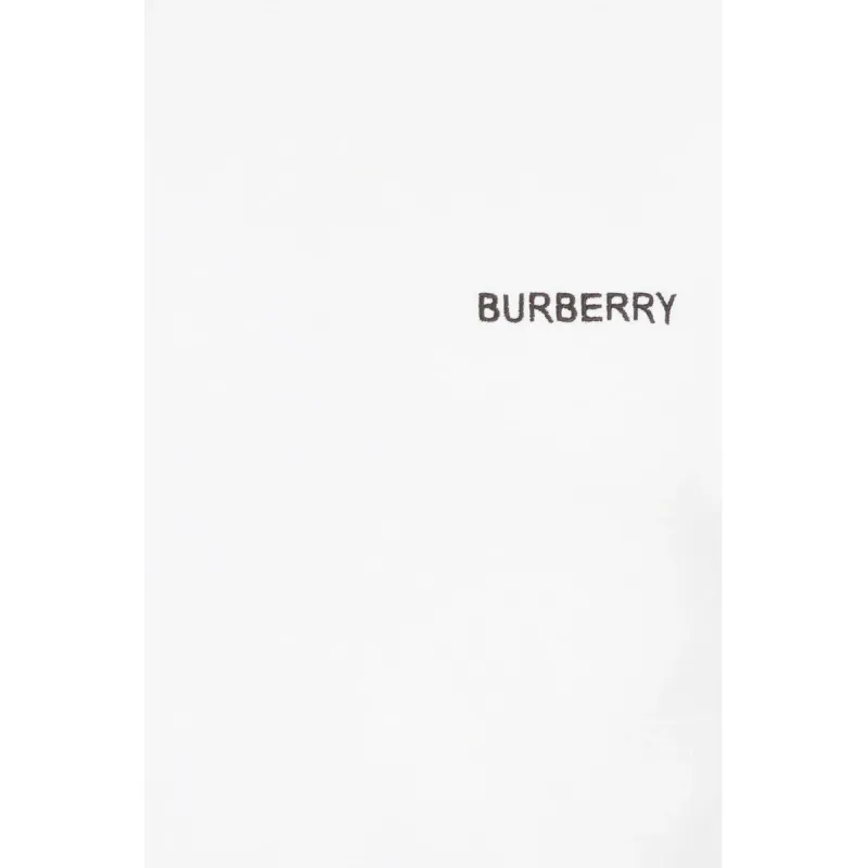Burberry Icon Stripe Trim Cotton T-shirt White