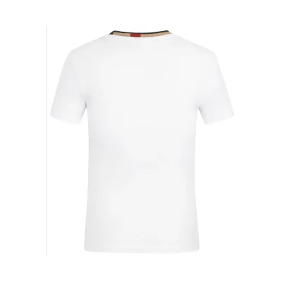 Burberry Icon Stripe Trim Cotton T-shirt White 02