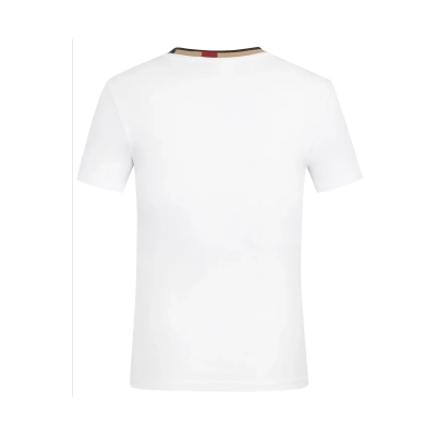 Burberry Icon Stripe Trim Cotton T-shirt White 02