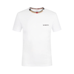 Burberry Icon Stripe Trim Cotton T-shirt White