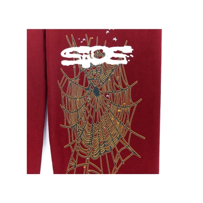Sp5der Logo Sweatpant Maroon 02