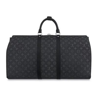 LOUIS VUITTON Keepall Bandoulière 45 Monogram Eclipse Men Travel 01