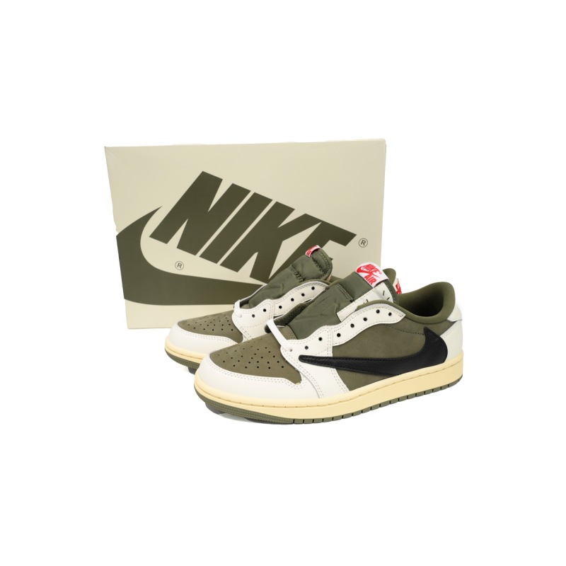 PK God Batch Air Jordan 1 Retro Low OG SP Travis Scott Medium Olive DM7866-200