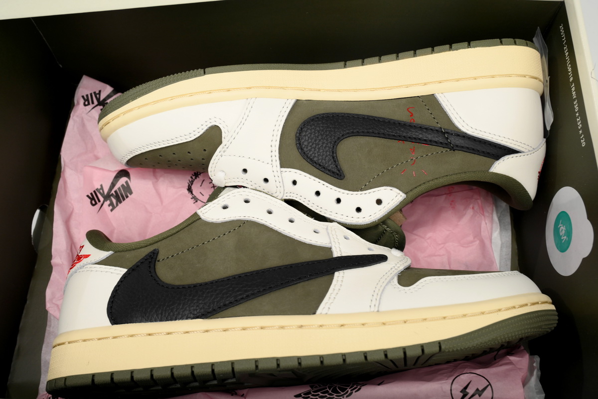 PK God Batch Air Jordan 1 Retro Low OG SP Travis Scott Medium Olive DM7866-200