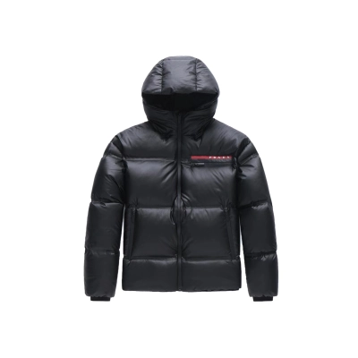 Prada Light Re-Nylon hooded puffer jacket Black 01