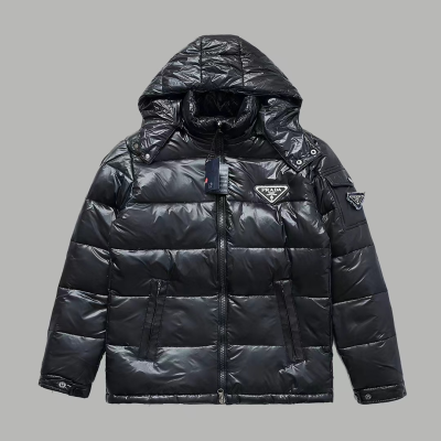Prada puffer jacket. Medium Black 01