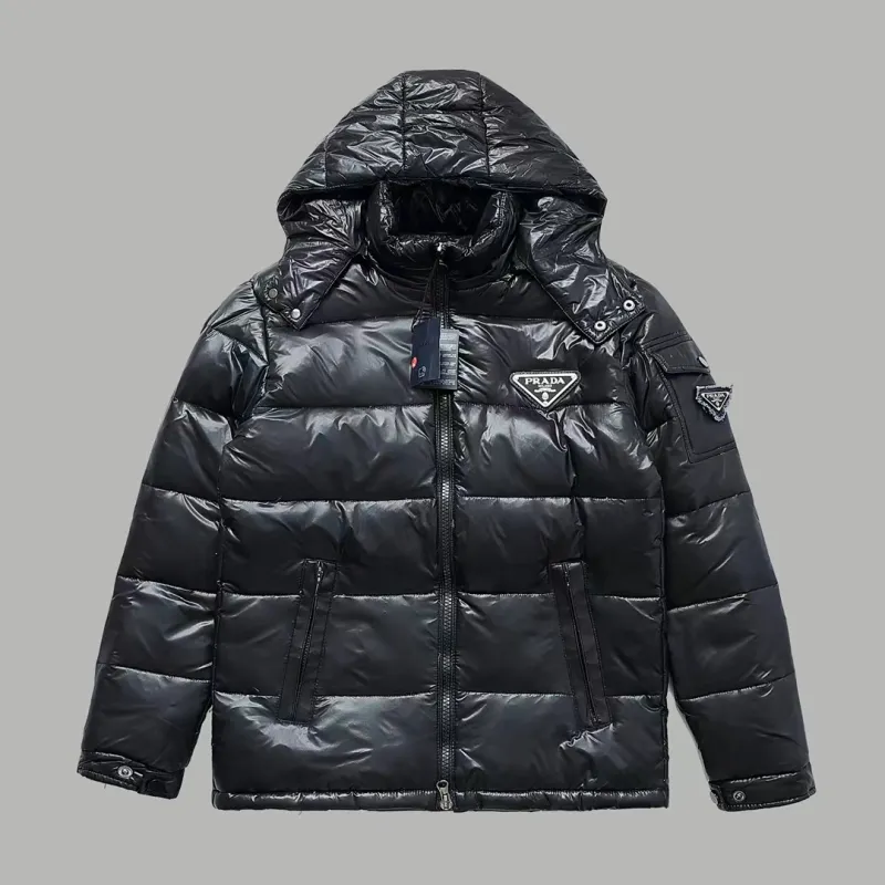 Prada puffer jacket. Medium Black