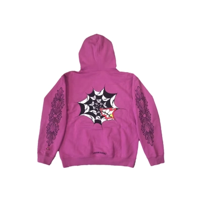 Chrome Hearts Matty Boy Spider Web Hoodie Purple 02