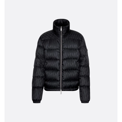 Dior Oblique Down Jacket Black Technical Jacquard 01
