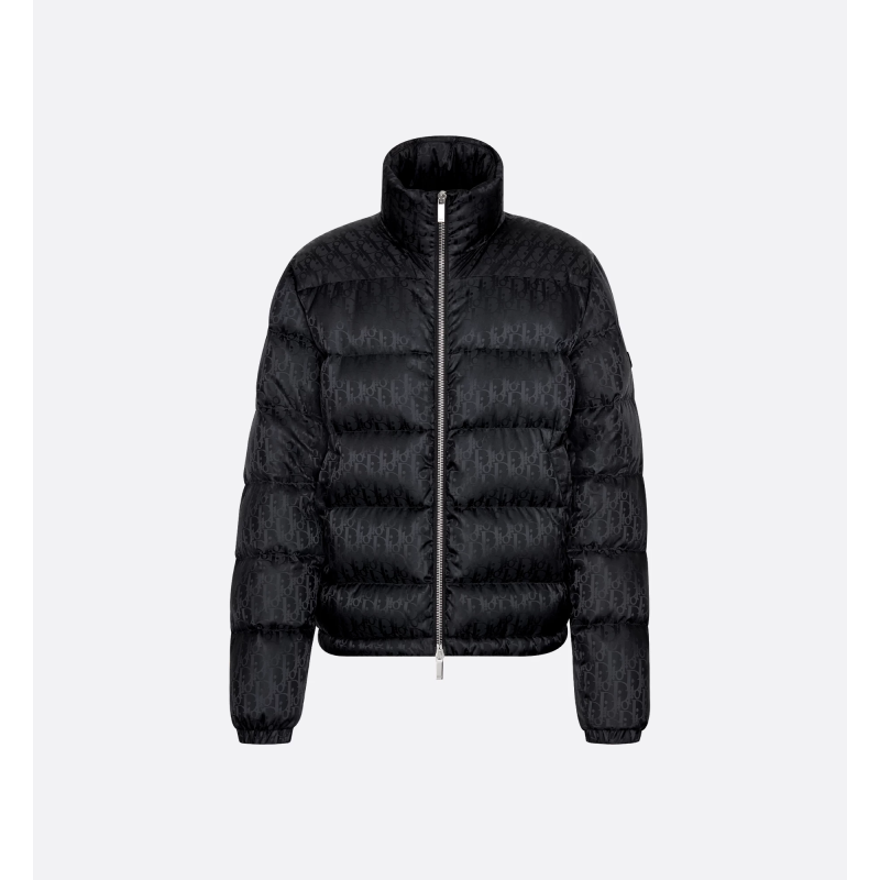 Dior Oblique Down Jacket Black Technical Jacquard
