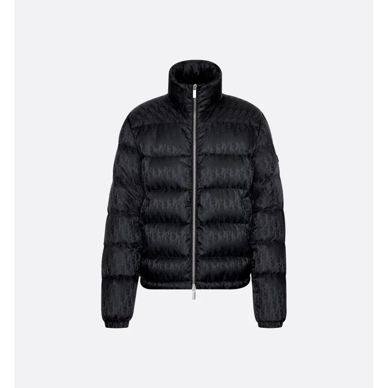 Dior Oblique Down Jacket Black Technical Jacquard