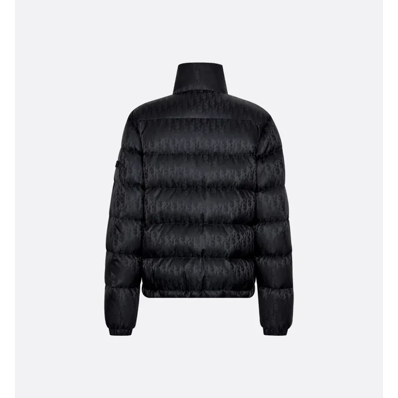 Dior Oblique Down Jacket Black Technical Jacquard