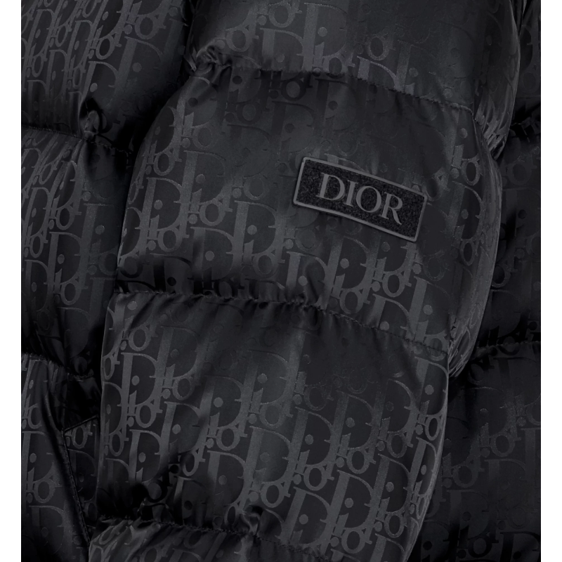 Dior Oblique Down Jacket Black Technical Jacquard