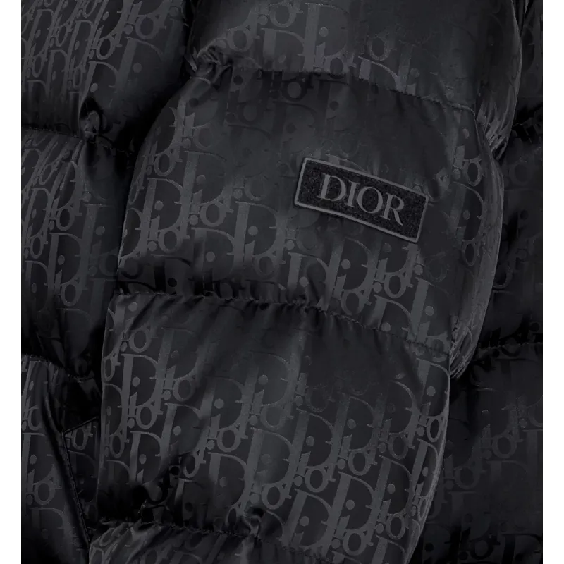 Dior Oblique Down Jacket Black Technical Jacquard