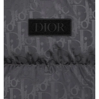 Dior Oblique Down Jacket Gray Technical Jacquard 02